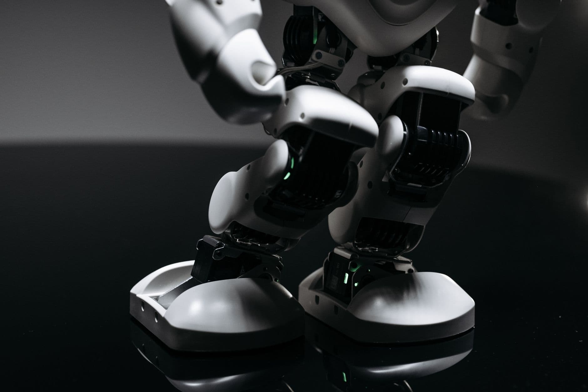 A detailed close-up of a high-tech robotic toy showcasing innovative design in a studio setting.